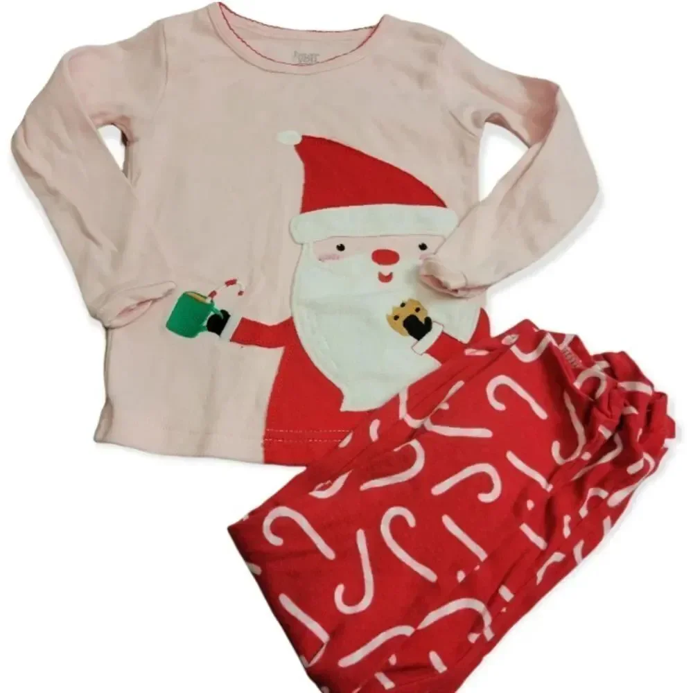 Carter's Peppermint Santa Christmas pajamas 2T